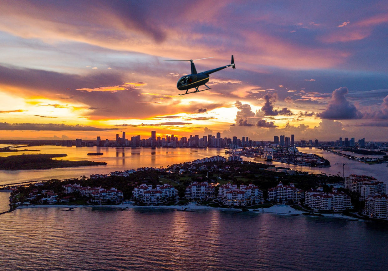 Sunset-Miami-heli