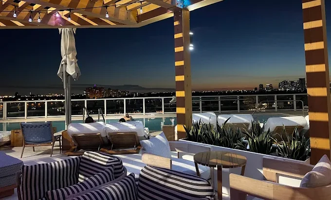 Escape Rooftop Bar at night