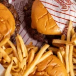 Skinny Louie Burger and Fries